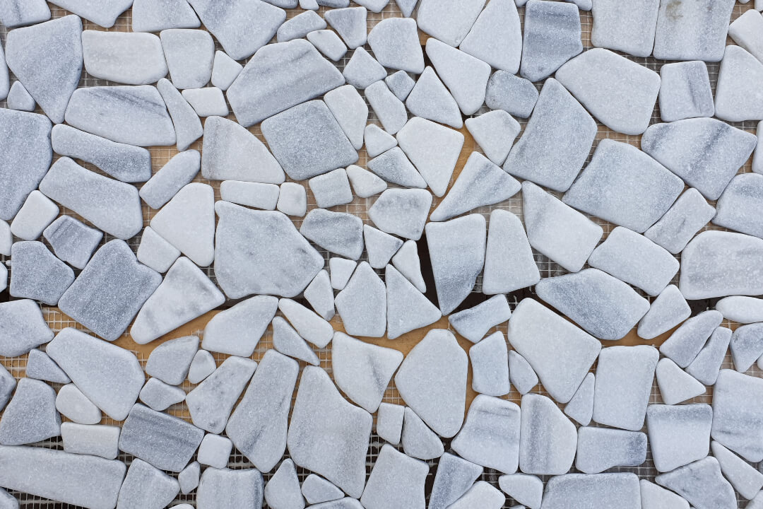 Carrara White Márvány Kavicsmozaik