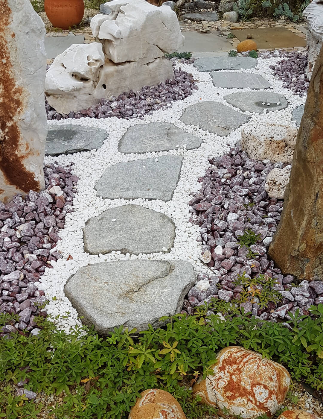 Ezüst Kvarcit Lépőkő Maxi 3-5 cm vastag