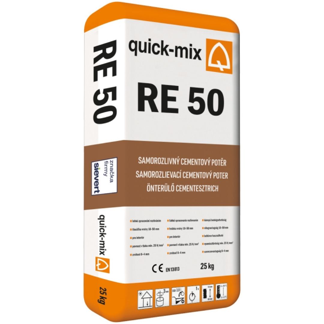 Quick-Mix RE 50 Önterülő Esztrich Beton (1-5 cm) 25 kg