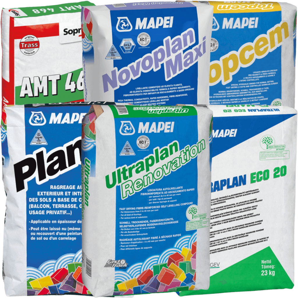 Aljzatkiegyenlítők | Esztrichek | Gyorscementek