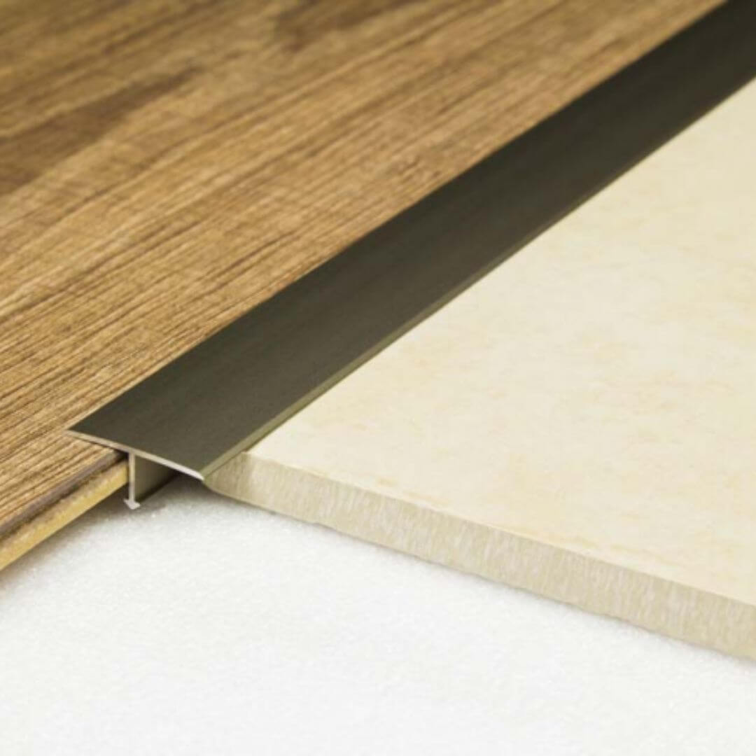 ViarProfil AT269T "T" Profil Titán Eloxált Alumínium Burkolatváltó (26 mm) 0.9 m