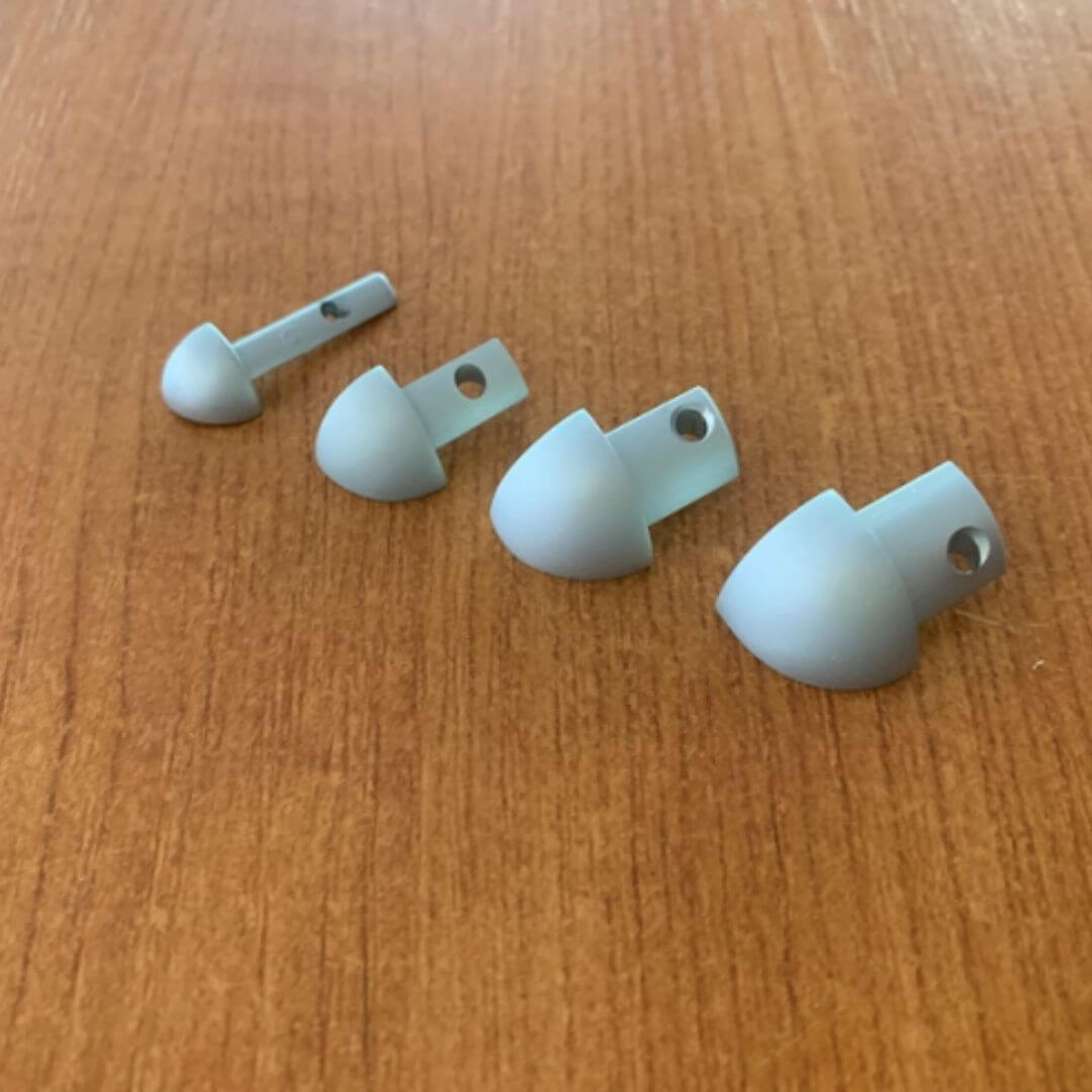 ViarProfil CPJAA10 "C" Íves Ezüst Eloxált Alumínium Külső Saroklezáró Kapszula (10 mm)