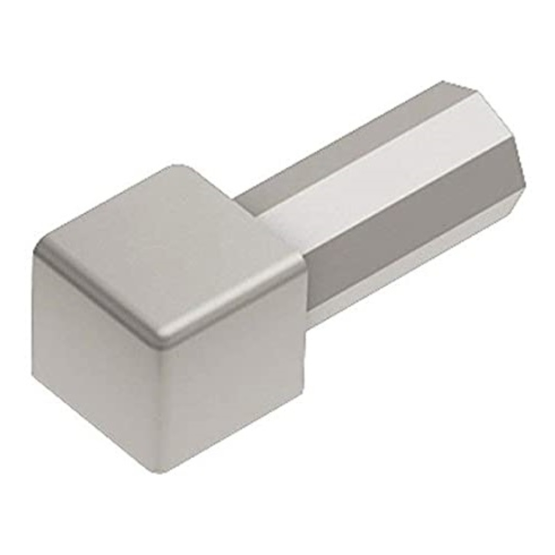 ViarProfil CPJQAA10 "Q" Szögletes Ezüst Eloxált Alumínium Külső Saroklezáró Kapszula (10 mm)