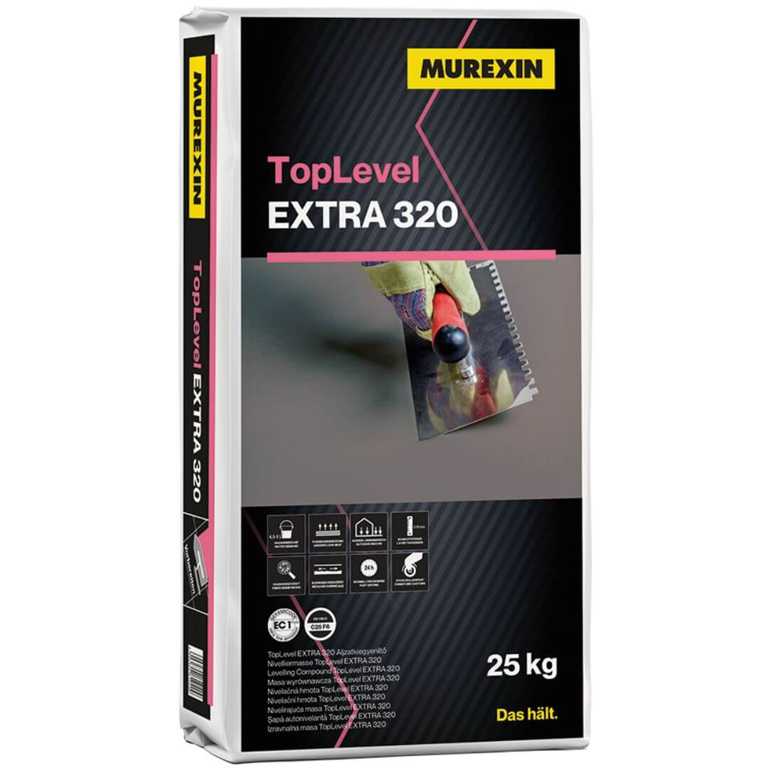 Murexin TopLevel Extra 320 Kültéri Önterülő Aljzatkiegyenlítő (3-20 mm) 25 kg